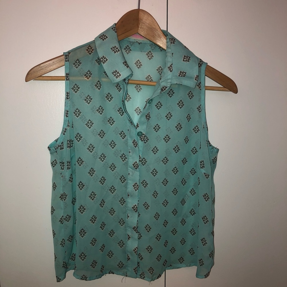 Blue girls tank top